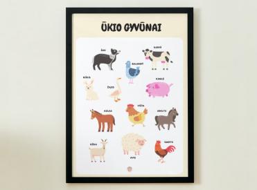 ŪKIO GYVŪNAI - PLAKATAS