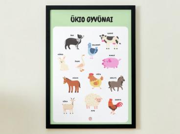 ŪKIO GYVŪNAI - PLAKATAS