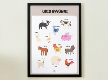 ŪKIO GYVŪNAI - PLAKATAS