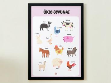 ŪKIO GYVŪNAI - PLAKATAS