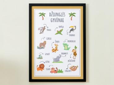 DŽIUNGLĖS GYVŪNAI - PLAKATAS