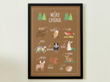 MIŠKO GYVŪNAI - PLAKATAS