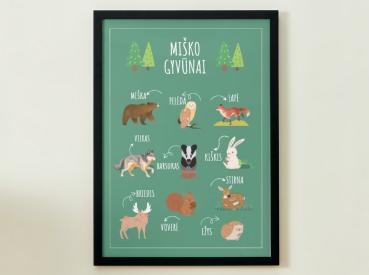 MIŠKO GYVŪNAI - PLAKATAS