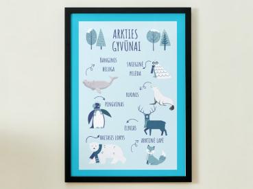 ARKTIES GYVŪNAI - PLAKATAS