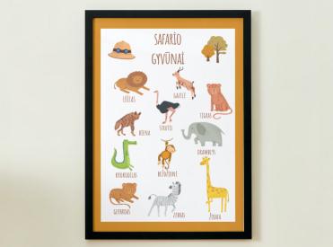 SAFARIO GYVŪNAI - PLAKATAS