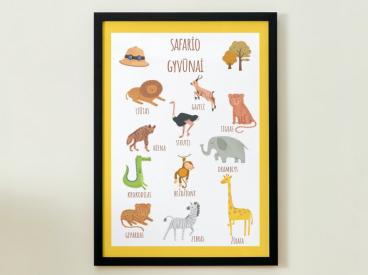 SAFARIO GYVŪNAI - PLAKATAS