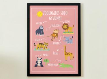 ZOOLOGIJOS SODO GYVŪNAI - PLAKATAS