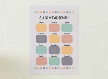 SU GIMTADIENIU - PLAKATAS