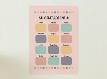 SU GIMTADIENIU - PLAKATAS