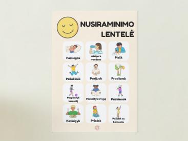 NUSIRAMINIMO LENTELĖ - PLAKATAS