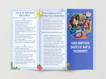 Vaiko adaptacija darželyje: ir kaip ją palengvinti - lankstinukas