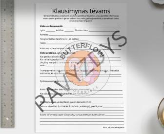 Klausimynas tėvams - darželio adaptacijai palengvinti