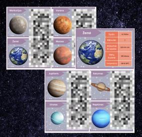Planetų kortelės