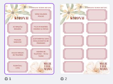 Kuponai Mamos dienos proga