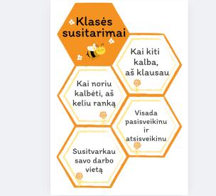 Klasės gimtadienių bei susitarimų plakatas