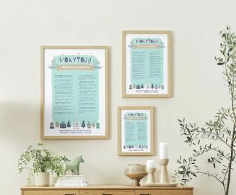 Mokytojų advento kalendorius plakatas atsispausdinti