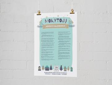 Mokytojų advento kalendorius plakatas atsispausdinti