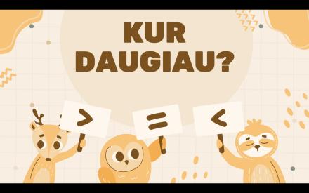 Skaičių palyginimo užduotys vaikams