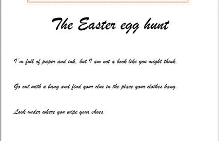 Velykos The Easter egg hunt