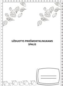  Kontekstinės spalio veiklos priešmokyklinukams 