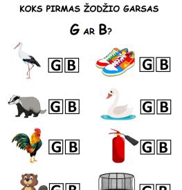 Pirmas žodžio garsas 12 užduotėlių