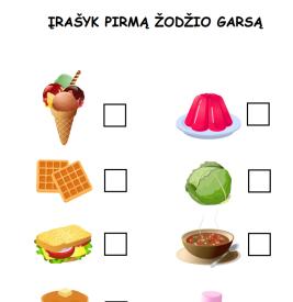 Pirmas žodžio garsas 12 užduotėlių