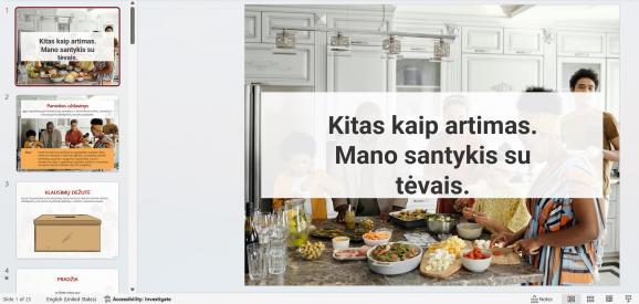Kitas kaip artimas. Mano santykis su tėvais.