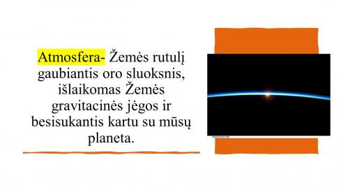 PART 1. Orai ir klimatas. ATMOSFERA