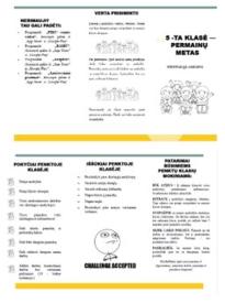 Lankstinukas Penkta klasė - permainų metas