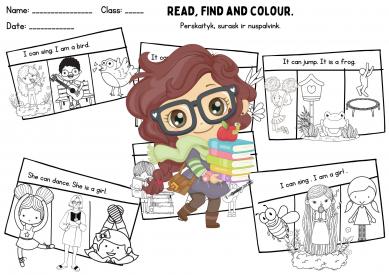 Read, find and colour