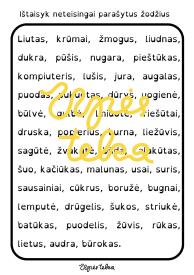 U ar Ū garsų iššūkis