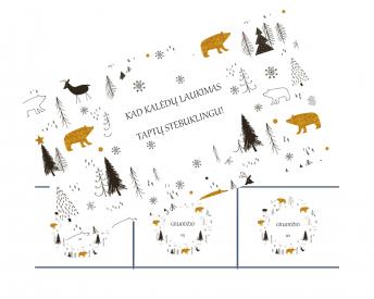 Advento kalendoriaus kortelių šablonai