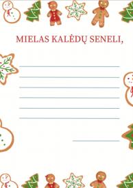Laiškų Kalėdų seneliui šablonai