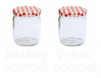 Uogų rūšiavimas į stiklainius