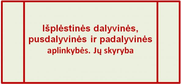 IŠPLĖSTINĖS APLINKYBĖS. JŲ SKYRYBA