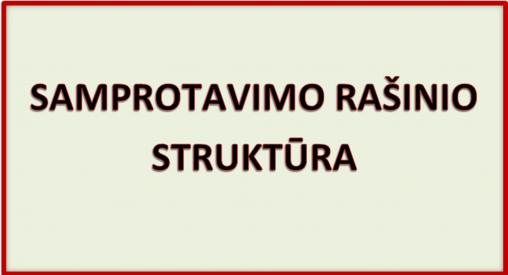 SAMPROTAVIMO RAŠINIO STRUKTŪRA