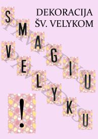 Užrašas smagių Velykų