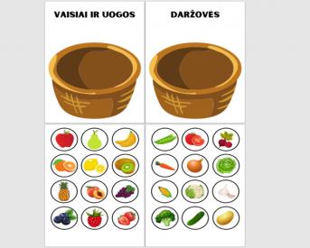 Sveikas maistas, vaisiai, daržovės