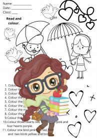 Valentine day colouring