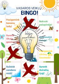 Vasaros veiklų BINGO