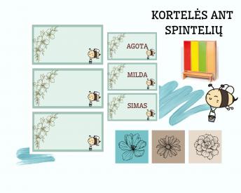 Kortelės ant spintelių