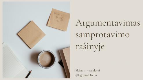 Argumentavimas samprotavimo rašinyje