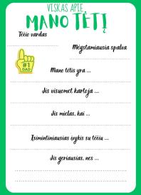Tėčio dienai paminėti.