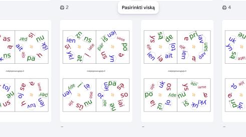 Kortų žaidimas RASK PORĄ besimokantiems ŽODŽIO DALIS