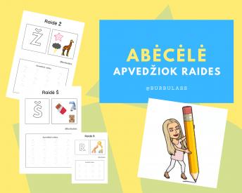 Abėcėlė. Apvedžiok raides 