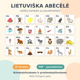 Lietuviškos abėcėlės kortelės