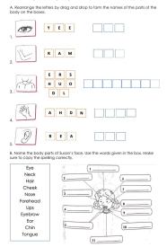 BODY PARTS WORKSHEET