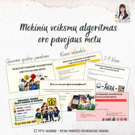 Mokinių veiksmų algoritmas oro pavojaus metu