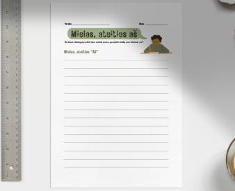 Mielas ateities aš... šablonas