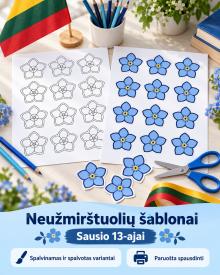 Neužmirštuolių šablonai